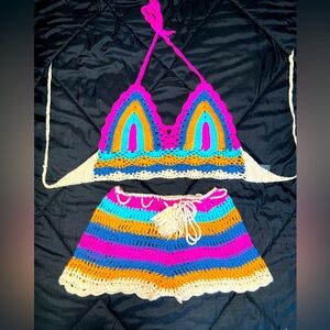 SHEIN Crochet 2pc Short Set